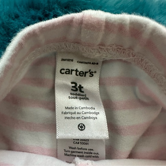 Carter’s Toddler Girl Leggings Size 3T - Picture 7 of 8